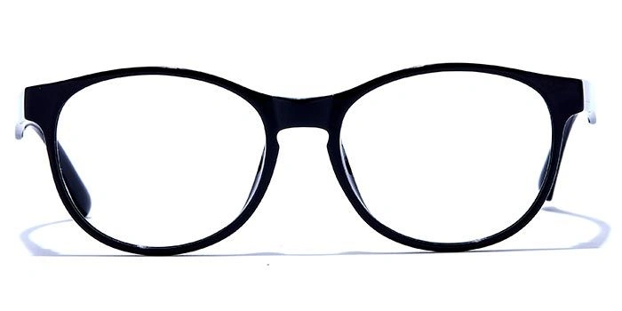 GRAVIATE by Coolwinks E12C6708 Glossy Black Full Frame Round Eyeglasses for Men and Women-