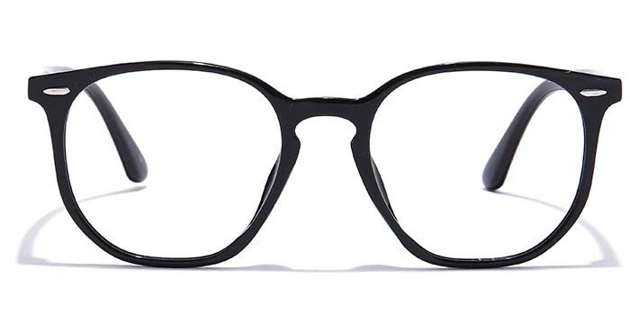 GRAVIATE by Coolwinks E12C6981 Glossy Black Full Frame Round Eyeglasses for Men and Women-