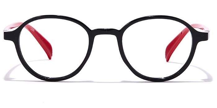 GRAVIATE by Coolwinks E12C7016 Glossy Black Full Frame Round Eyeglasses for Men and Women-