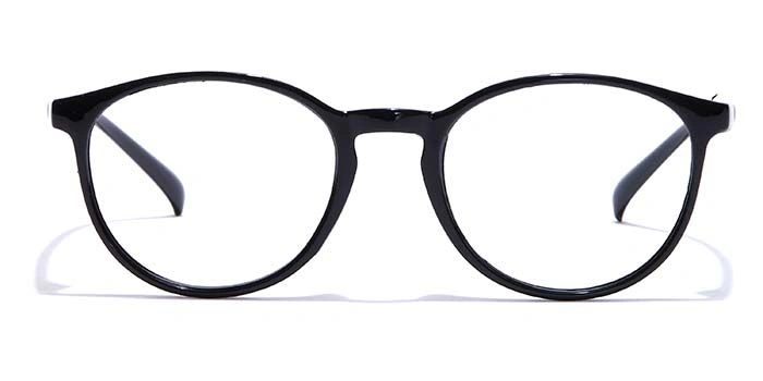 GRAVIATE by Coolwinks E12C7250 Glossy Black Full Frame Round Eyeglasses for Men and Women-