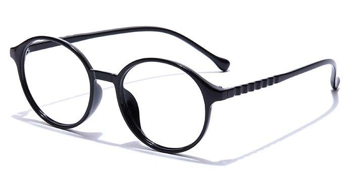 GRAVIATE by Coolwinks E12C7284 Glossy Black Full Frame Round Eyeglasses for Men and Women-BLACK-1