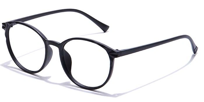 GRAVIATE by Coolwinks E12C7312 Matte Black Full Frame Round Eyeglasses for Men and Women-BLACK-1