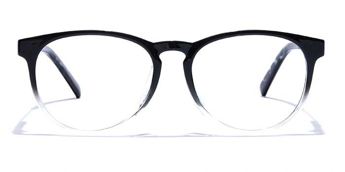 GRAVIATE by Coolwinks E12C7477 Glossy Black Full Frame Round Eyeglasses for Men and Women-