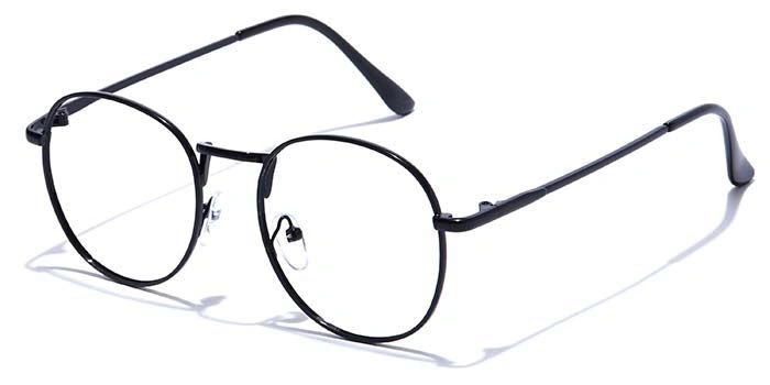 GRAVIATE by Coolwinks E12C7538 Glossy Black Full Frame Round Eyeglasses for Men and Women-BLACK-1