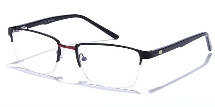 GRAVIATE by Coolwinks E12A6844 Matte Half Frame Rectangle Eyeglasses for Men and Women-HALF-1