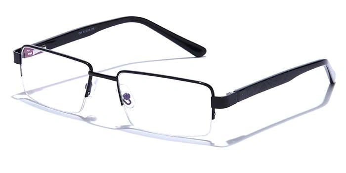 GRAVIATE by Coolwinks E12B6820 Glossy Black Half Frame Rectangle Eyeglasses for Men and Women-BLACK-1