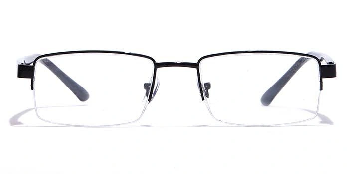 GRAVIATE by Coolwinks E12B7192 Glossy Black Half Frame Rectangle Eyeglasses for Men and Women-