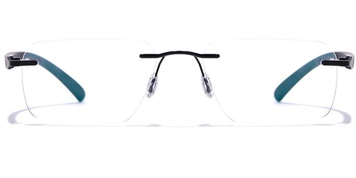 GRAVIATE by Coolwinks E12A7614 Matte Black Rimless Rectangle Eyeglasses for Men and Women-