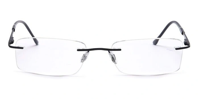 GRAVIATE by Coolwinks E12C4094 Matte Black Rimless Rectangle Eyeglasses for Men and Women-