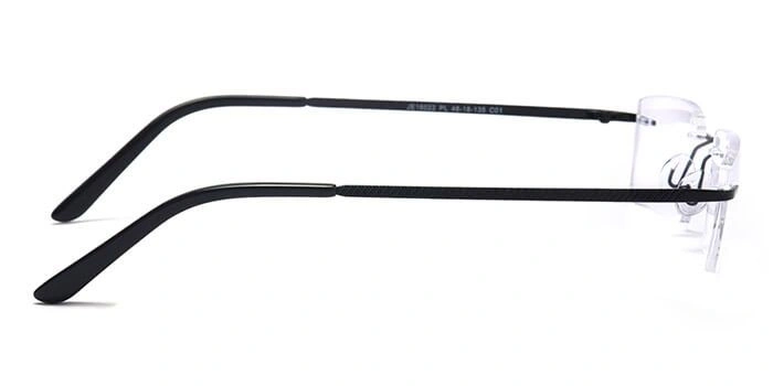 GRAVIATE by Coolwinks E12C4101 Matte Black Rimless Rectangle Eyeglasses for Men and Women-BLACK-2