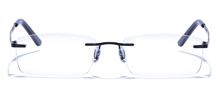 GRAVIATE by Coolwinks E12C4112 Matte Black Rimless Rectangle Eyeglasses for Men and Women-