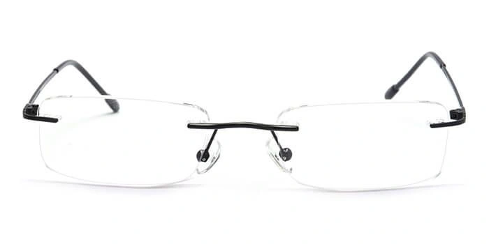 GRAVIATE by Coolwinks E12C4118 Matte Black Rimless Rectangle Eyeglasses for Men and Women-