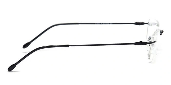 GRAVIATE by Coolwinks E12C4118 Matte Black Rimless Rectangle Eyeglasses for Men and Women-BLACK-2