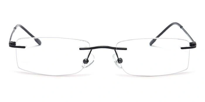 GRAVIATE by Coolwinks E12C4123 Matte Black Rimless Rectangle Eyeglasses for Men and Women-