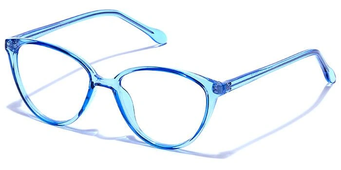 GRAVIATE by Coolwinks E20A6472 Glossy Blue Full Frame Cateye Eyeglasses for Women-BLUE-1