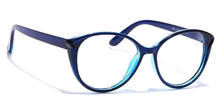 GRAVIATE by Coolwinks E20A7254 Glossy Blue Full Frame Cateye Eyeglasses for Women-BLUE-2