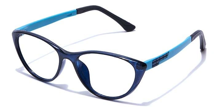 GRAVIATE by Coolwinks E20A7655 Glossy Blue Full Frame Cateye Eyeglasses for Women-BLUE-1