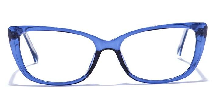 GRAVIATE by Coolwinks E20B7490 Glossy Blue Full Frame Cateye Eyeglasses for Women-