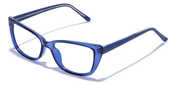 GRAVIATE by Coolwinks E20B7490 Glossy Blue Full Frame Cateye Eyeglasses for Women-BLUE-1