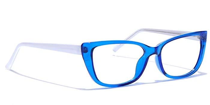 GRAVIATE by Coolwinks E20C7490 Glossy Blue Full Frame Cateye Eyeglasses for Women-BLUE-2