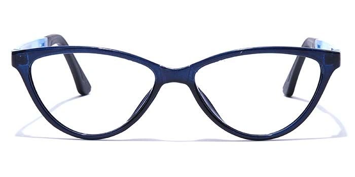 GRAVIATE by Coolwinks E20C7656 Glossy Blue Full Frame Cateye Eyeglasses for Women-