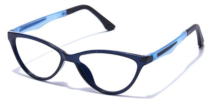 GRAVIATE by Coolwinks E20C7656 Glossy Blue Full Frame Cateye Eyeglasses for Women-BLUE-1