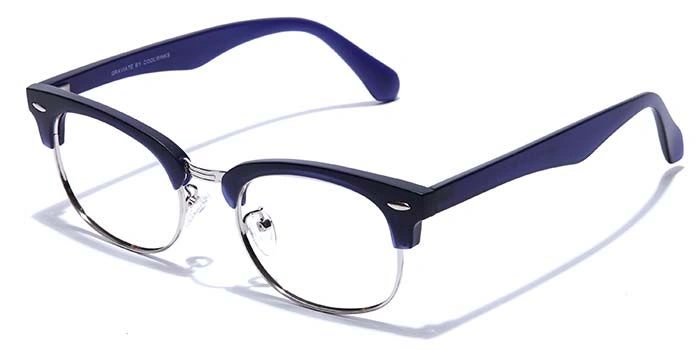 GRAVIATE by Coolwinks E20B7488 Matte Blue Full Frame Clubmaster Computer Eyeglasses for Men and Women-BLUE-1