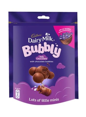 Cadbury Dairy Milk Bubbly Milk Chocolate Packet 204gms-