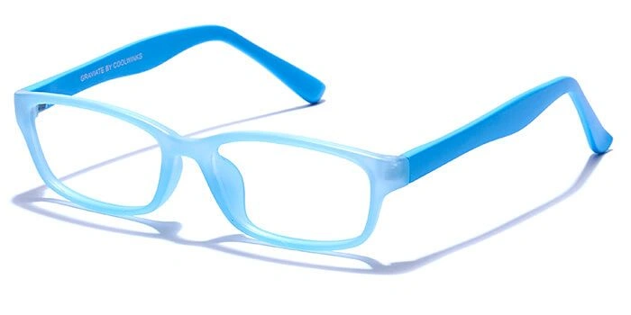 GRAVIATE by Coolwinks E20B6441 Matte Blue Full Frame Rectangle Eyeglasses for Kids-BLUE-1