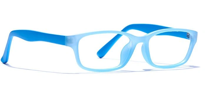 GRAVIATE by Coolwinks E20B6441 Matte Blue Full Frame Rectangle Eyeglasses for Kids-BLUE-2