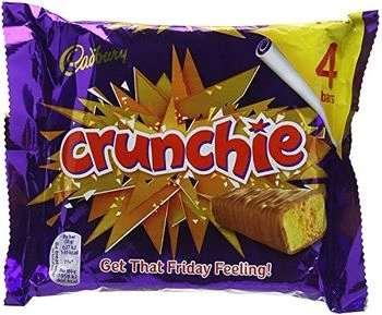 Cadbury Crunchie Chocolate 4 Bar ( 4 X 32g ), 128g-