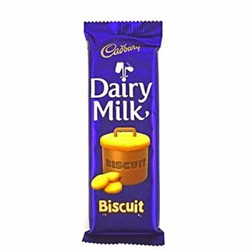 Cadbury Dairy Milk Biscuit Chocolate Bar, 80g-