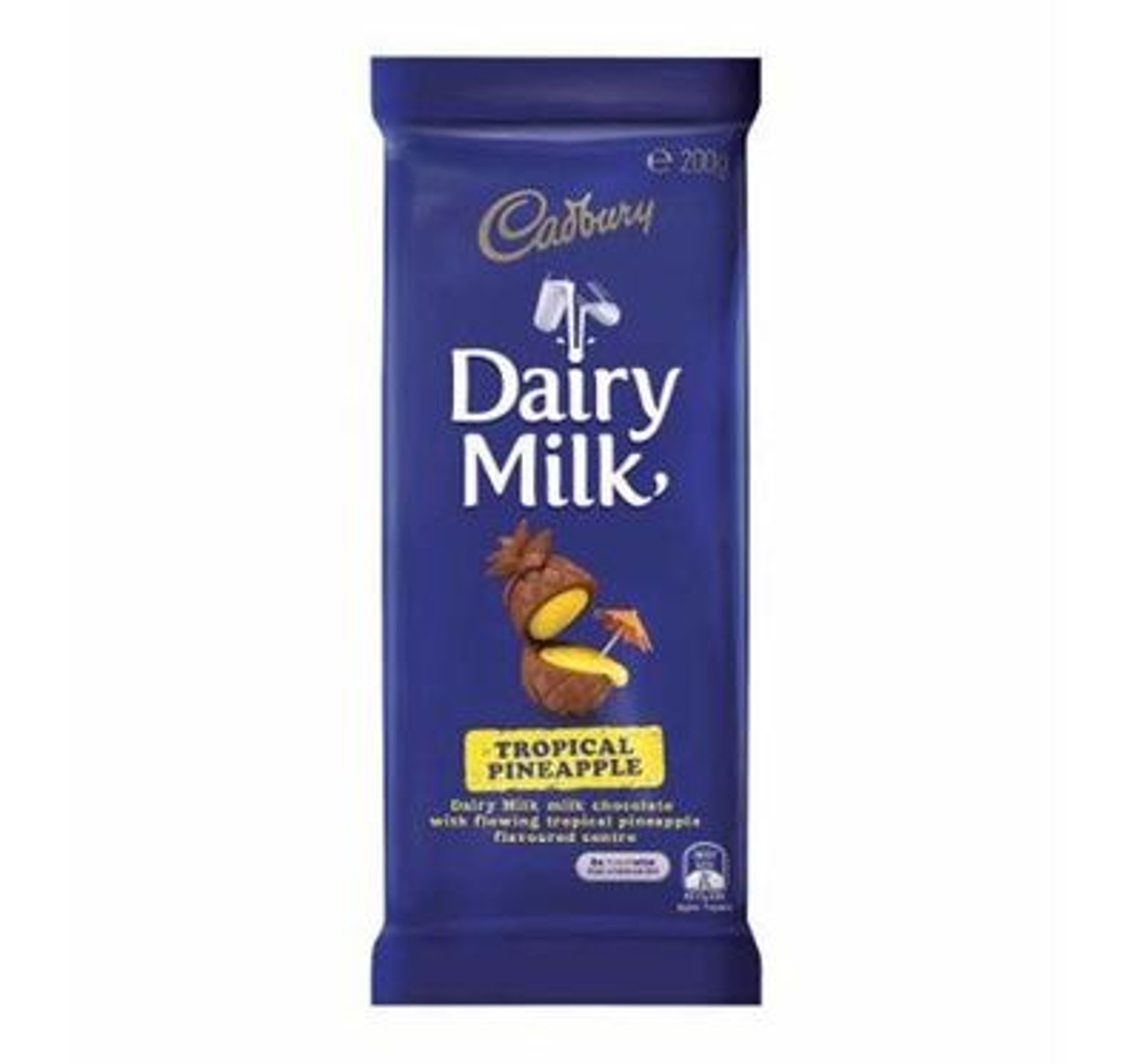 Cadbury Dairy Milk Tropical Pineapple 200 G Merakirana