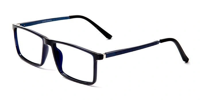 GRAVIATE by Coolwinks E12D5627 Glossy Blue Full Frame Rectangle Eyeglasses for Men and Women-BLUE-1