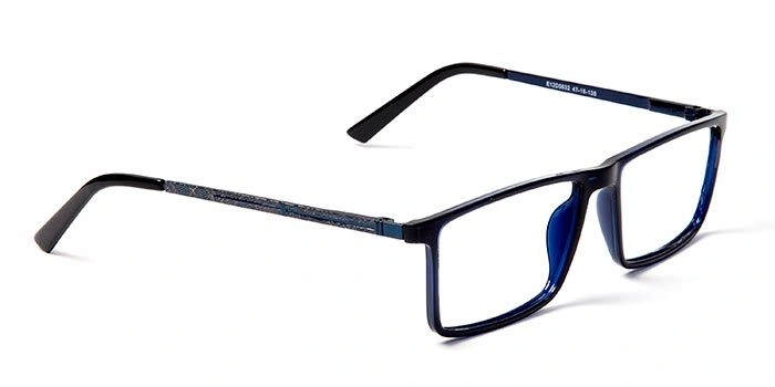 GRAVIATE by Coolwinks E12D5632 Glossy Blue Full Frame Rectangle Eyeglasses for Men and Women-BLUE-2