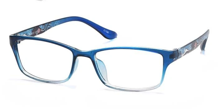 GRAVIATE by Coolwinks E20A6920 Glossy Blue Full Frame Rectangle Eyeglasses for Men and Women-BLUE-1