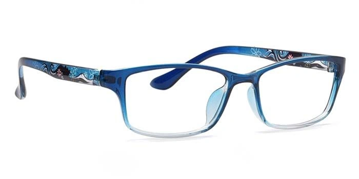 GRAVIATE by Coolwinks E20A6920 Glossy Blue Full Frame Rectangle Eyeglasses for Men and Women-BLUE-2