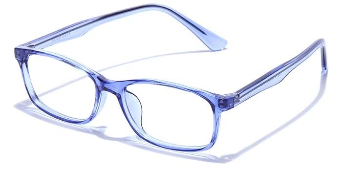 GRAVIATE by Coolwinks E20A7496 Glossy Blue Full Frame Rectangle Eyeglasses for Men and Women-BLUE-1