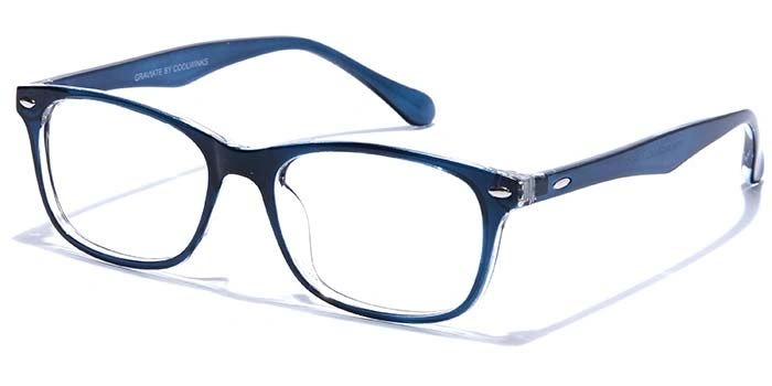 GRAVIATE by Coolwinks E20A7572 Glossy Blue Full Frame Rectangle Eyeglasses for Men and Women-BLUE-1