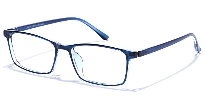 GRAVIATE by Coolwinks E20A7573 Glossy Blue Full Frame Rectangle Eyeglasses for Men and Women-BLUE-1