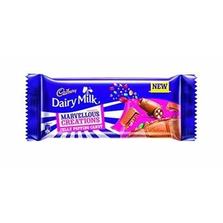 Cadbury Dairy Milk, Jelly Popping Candy, 75g (Pack of 5) and Cadbury Choclairs Birthday Pack 115 Candies, 655.5g