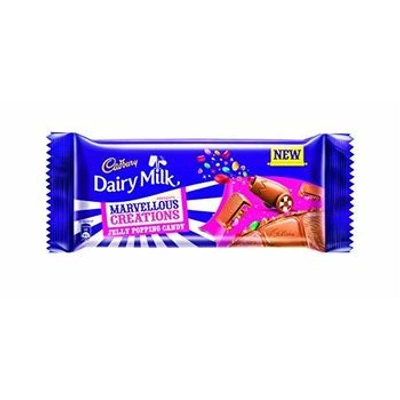 Cadbury Dairy Milk, Jelly Popping Candy, 75g (Pack of 5) and Cadbury Choclairs Birthday Pack 115 Candies, 655.5g