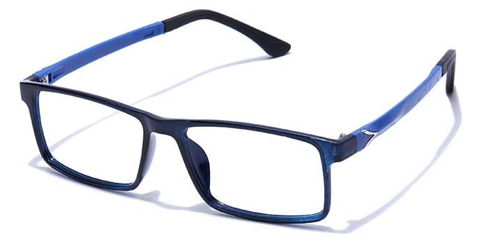 GRAVIATE by Coolwinks E20A7648 Glossy Blue Full Frame Rectangle Eyeglasses for Men and Women-BLUE-1