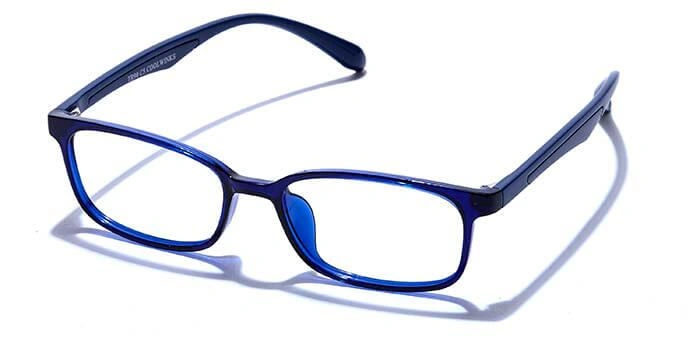 GRAVIATE by Coolwinks E20B6595 Glossy Blue Full Frame Rectangle Eyeglasses for Men and Women-BLUE-1