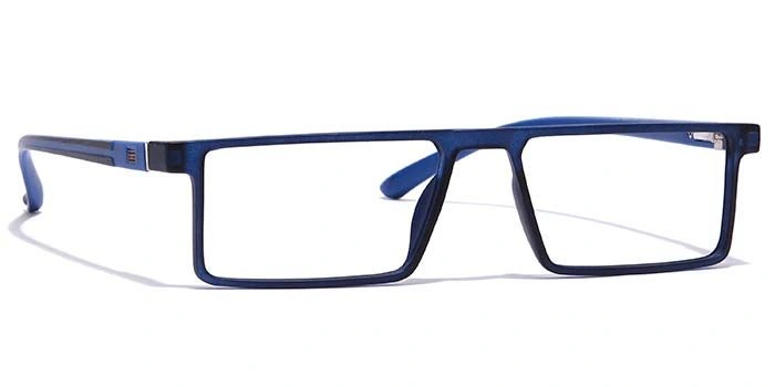 GRAVIATE by Coolwinks E20B7067 Matte Blue Full Frame Rectangle Eyeglasses for Men and Women-BLUE-2