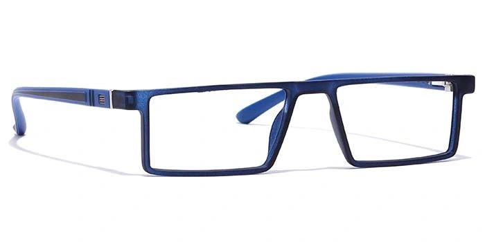 GRAVIATE by Coolwinks E20B7082 Matte Blue Full Frame Rectangle Eyeglasses for Men and Women-BLUE-2