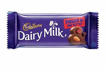 Cadbury Dairy Milk Fruit and Nut Chocolate Bar, 80g (Pack of 5)-