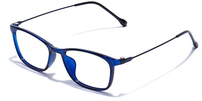 GRAVIATE by Coolwinks E20B7453 Glossy Blue Full Frame Rectangle Eyeglasses for Men and Women-BLUE-1