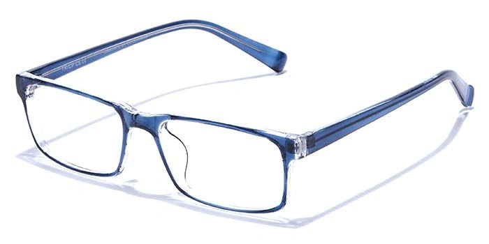 GRAVIATE by Coolwinks E20B7497 Glossy Blue Full Frame Rectangle Eyeglasses for Men and Women-BLUE-1