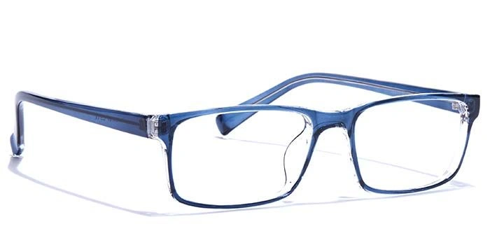 GRAVIATE by Coolwinks E20B7497 Glossy Blue Full Frame Rectangle Eyeglasses for Men and Women-BLUE-2